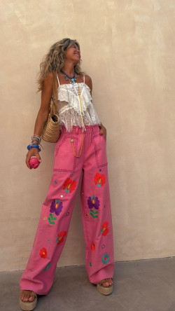 PETETE pantalón vaquero, rosa