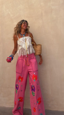 PETETE pantalón vaquero, rosa
