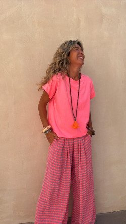 NORIT camiseta rosa fluor