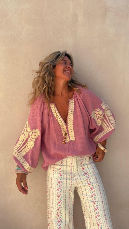 CONDE blusa, rosa empolvado