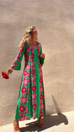 MERY vestido largo, verde