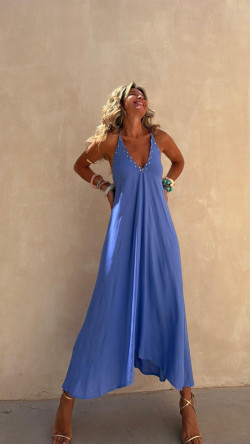 LAREDO azul mediterráneo, vestido largo