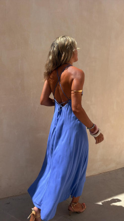 LAREDO azul mediterráneo, vestido largo