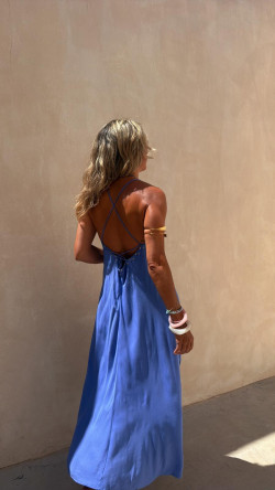 LAREDO azul mediterráneo, vestido largo