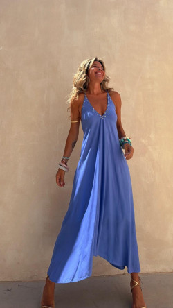 LAREDO azul mediterráneo, vestido largo