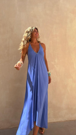 LAREDO azul mediterráneo, vestido largo