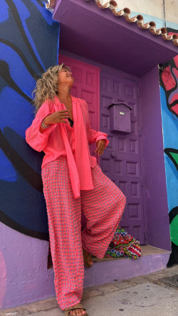 PEONIA blusa rosa fluor