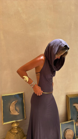 VALERIO vestido largo, gris