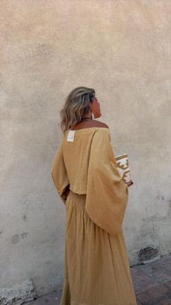 NINA  mostaza, blusa