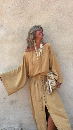NINA  mostaza, blusa