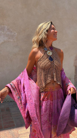 CALOS  camel, top crochet