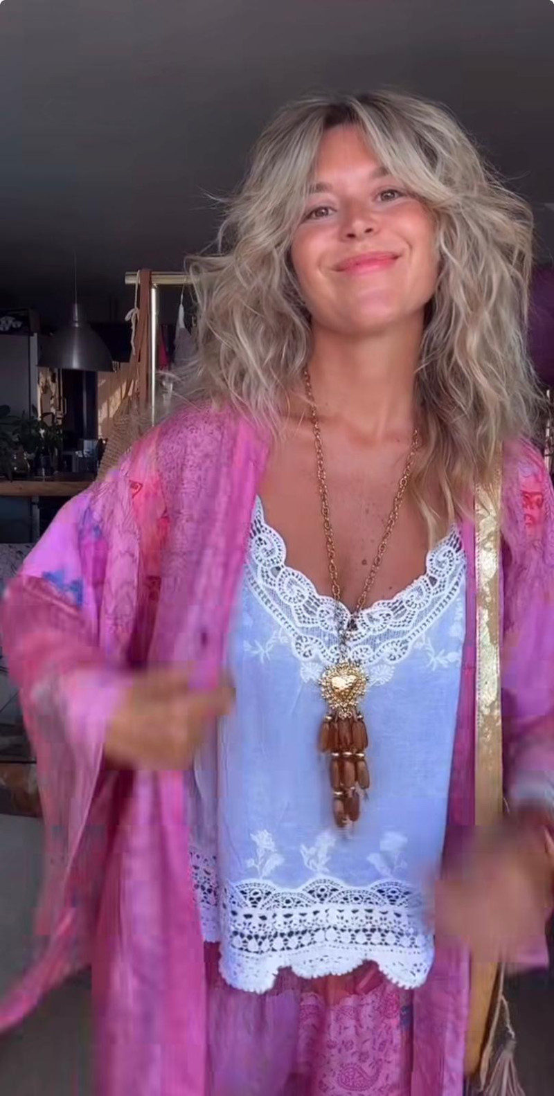KLOE top encaje, blanco