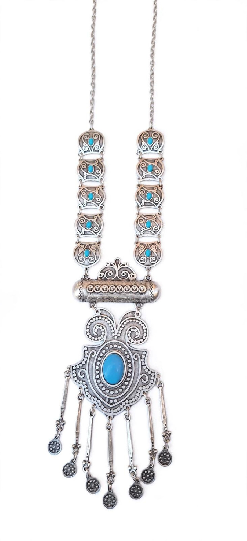 GEB, collar plateado