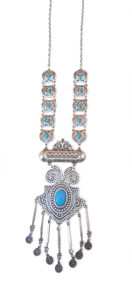 GEB, collar plateado