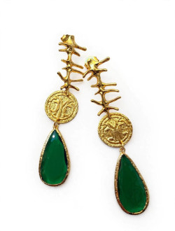 ERIZO esmeralda, pendientes
