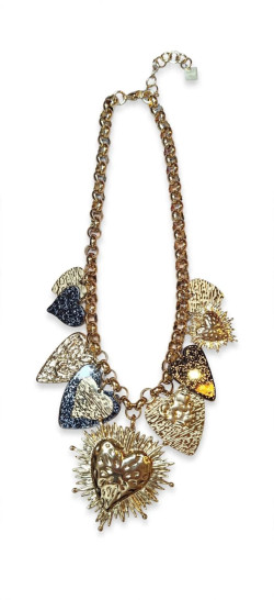 BUCLE collar acero dorado