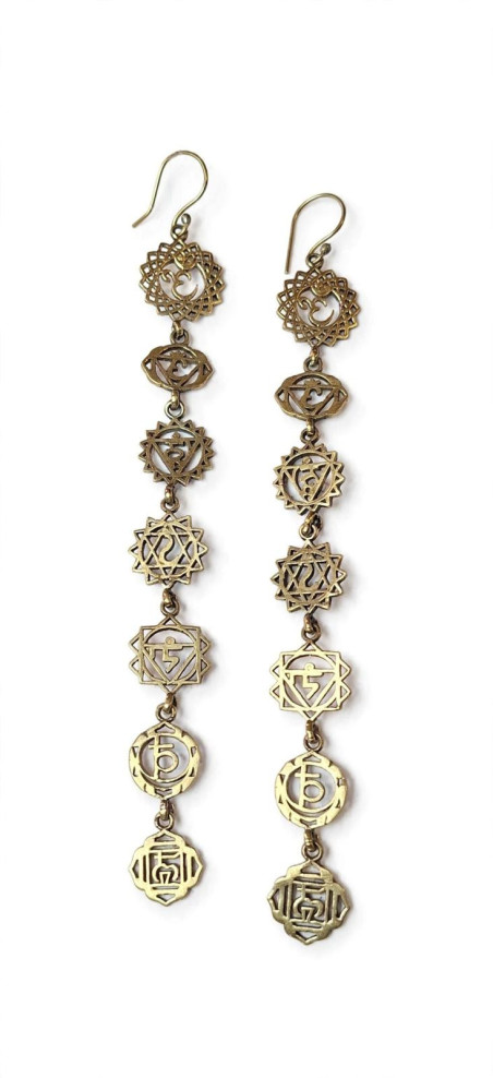 CHACRA dorado, pendientes