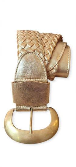 BELLA dorado, cinturón de piel
