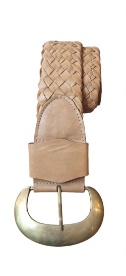 BELLA camel, cinturón de piel