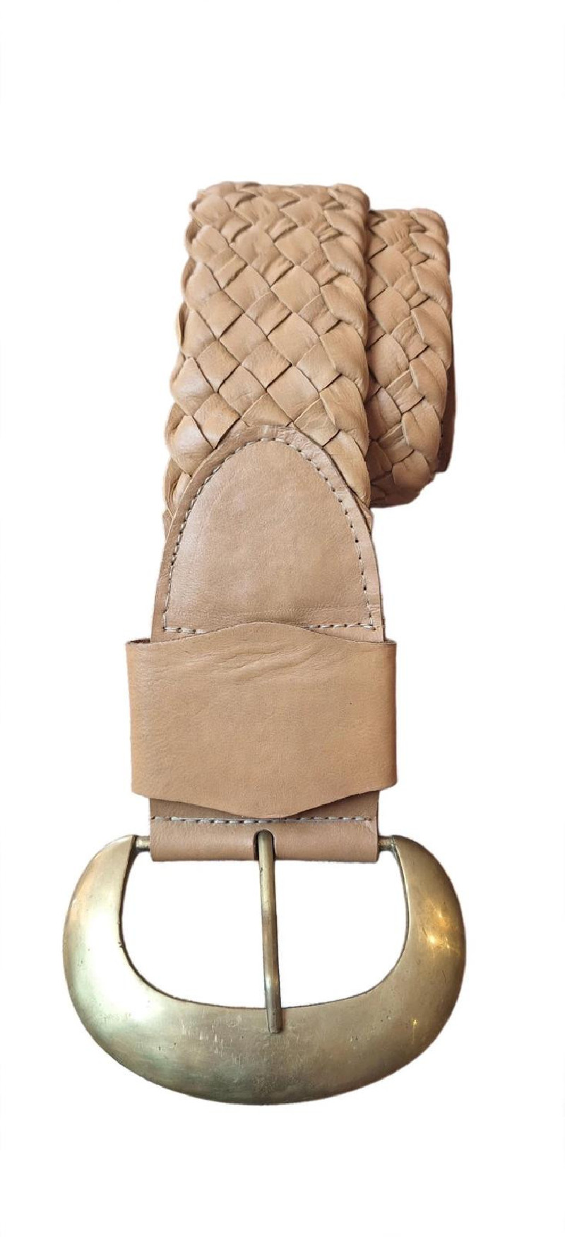 BELLA camel, cinturón de piel