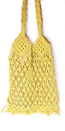 SERRATA amarillo, bolso macramé