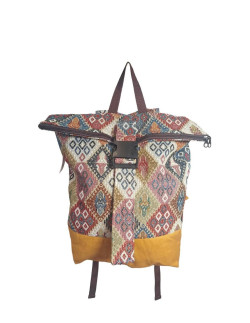 ANIESTA  mostaza, mochila étnica