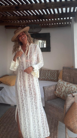 ROMANTIC, Blanco Vestido Encaje