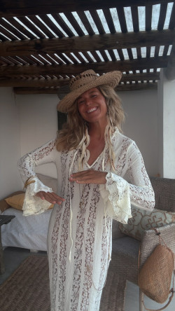 ROMANTIC, Blanco Vestido Encaje
