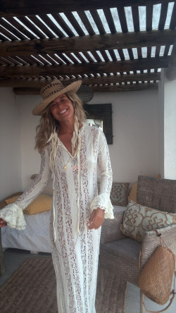 ROMANTIC, Blanco Vestido Encaje