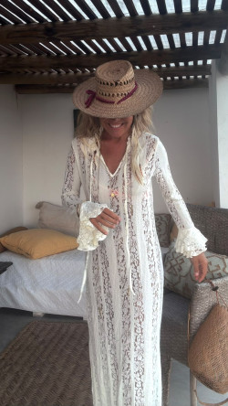 ROMANTIC, Blanco Vestido Encaje