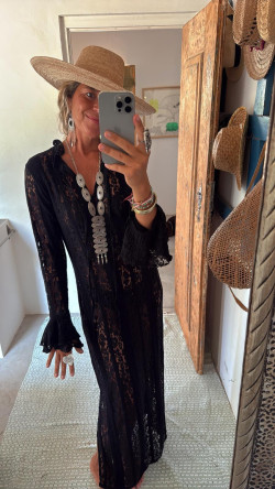 ROMANTIC , vestido encaje negro