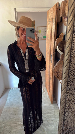 ROMANTIC , vestido encaje negro
