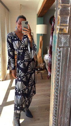LIPE marino estampado, vestido largo