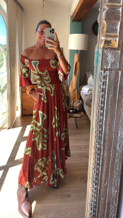 ADELAIDA palmeras, vestido largo
