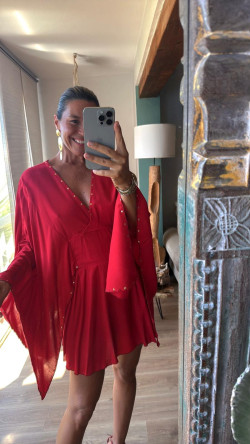 PATRICIA rojo, vestido corto