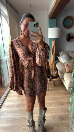 FELISA serpiente, vestido corto