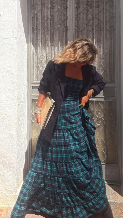 MARTE vestido largo, turquesa