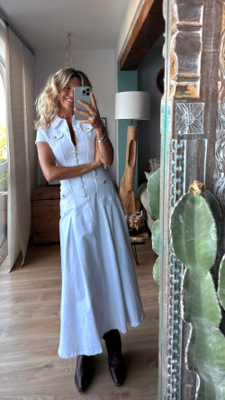 MILU blanco, vestido vaquero