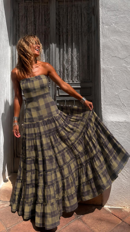 MARTE vestido largo, kaki