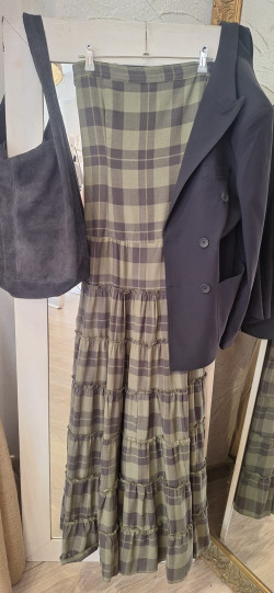 MARTE vestido largo, kaki