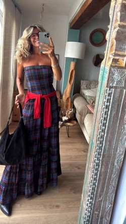 MARTE rojo, vestido largo