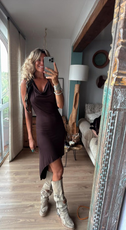 AMOR vestido, chocolate