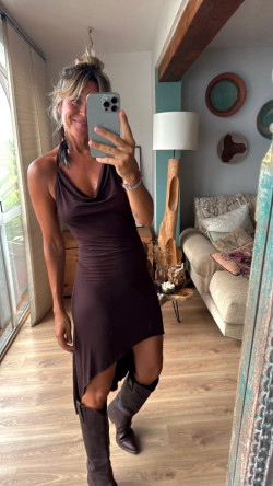 AMOR vestido, chocolate