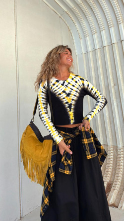 LUPITA camiseta manga larga tie amarillo