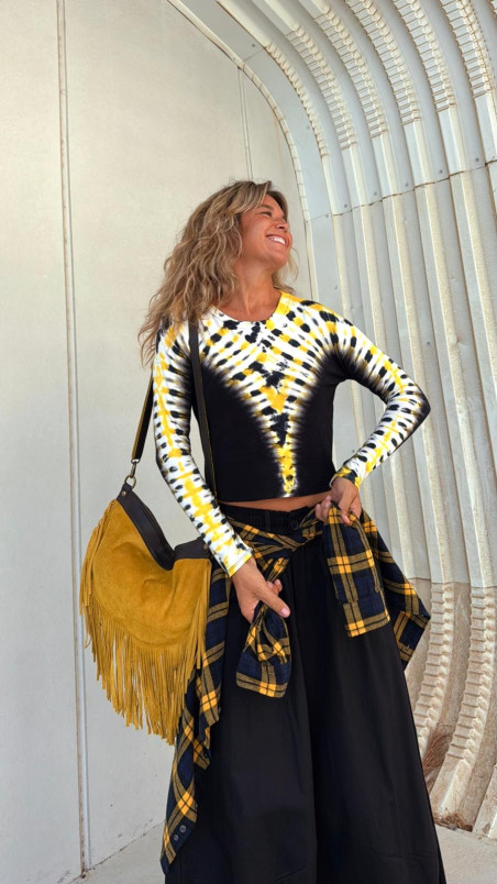 LUPITA camiseta manga larga tie amarillo