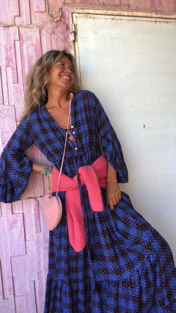 VICO vestido largo, azul