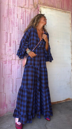VICO vestido largo, azul
