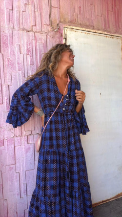 VICO vestido largo, azul