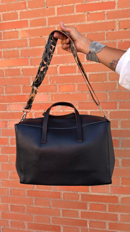 NURIS, Negro Piel Bolso