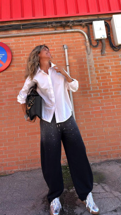 LERIDA, Negro Lavado Pantalón